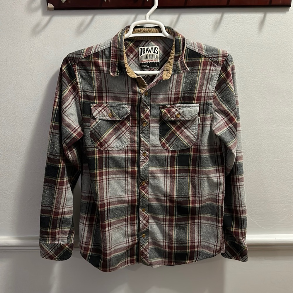 Dravus Men’s Large Flannel Button Down Shirt.